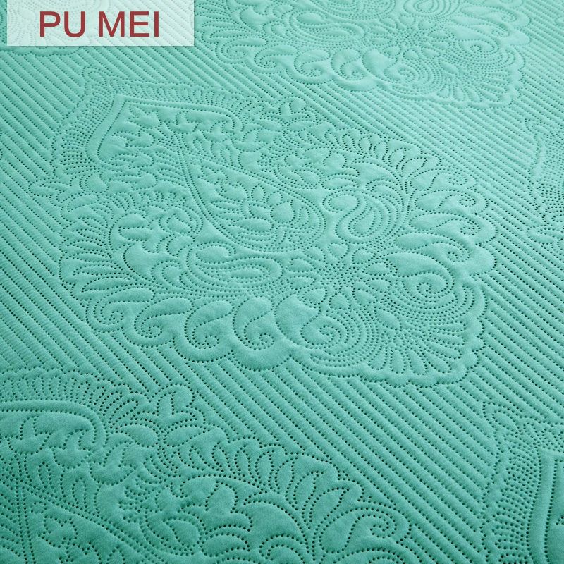 Photo 2 of PU MEI 3 Pieces Bedspread Quilt Set King, Ultrasonic Embossed Comforter Bedding Cover, Soft Lightweight Bed Coverlet Sets for All Season Use, Sage