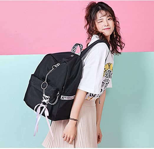 Photo 3 of Teen Girl School Backpack USB Charging Port 16 Inch Laptop Bag Travel Daypack