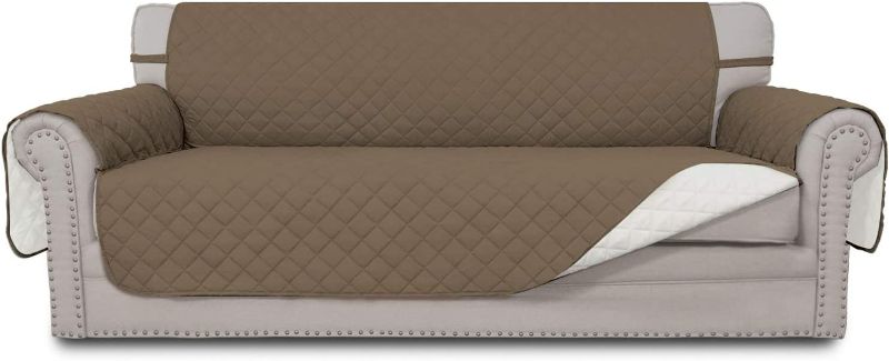 Photo 1 of Easy-Going Sofa Slipcover Reversible Sofa Cover Water Resistant Couch Cover with Foam Sticks Elastic Straps Furniture Protector for Pets Kids Children Dog Cat (Sofa, Camel/Ivory)