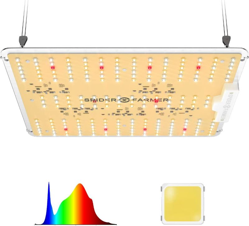 Photo 1 of Spider Farmer SF1000D LED Grow Light with Samsung LM301B Diodes & IR Lighting Full Spectrum Grow Light for Indoor Plants Veg Bloom Growing Lamps for 3x3/2x2 Grow Tent 2.5g/w