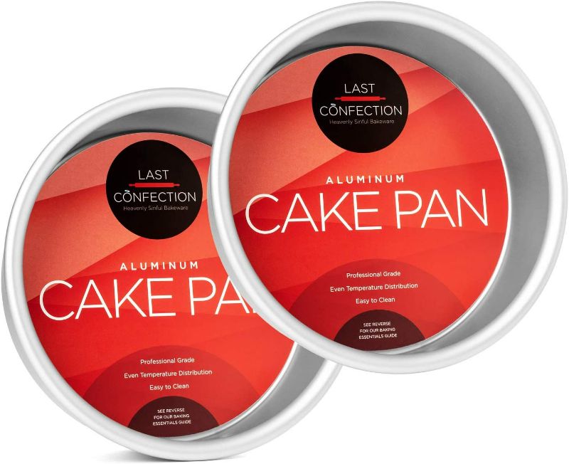 Photo 1 of Last Confection 2-Piece Round Cake Pan Set - 6" x 2" Deep Aluminum Pans