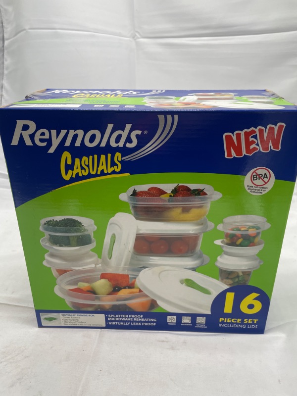 Photo 1 of REYNOLDS 16 PIECE TUPPERWARE SET BPA FREE NEW 