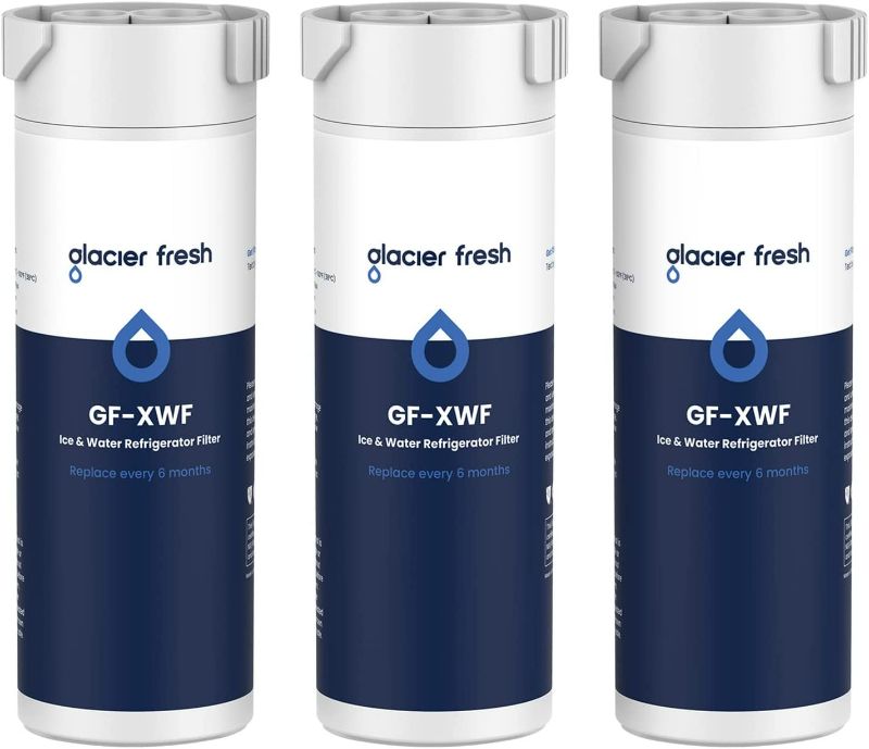 Photo 1 of GLACIER FRESH XWF Replacement for GE XWF Refrigerator Water Filter Pack of 3 (Not XWFE)