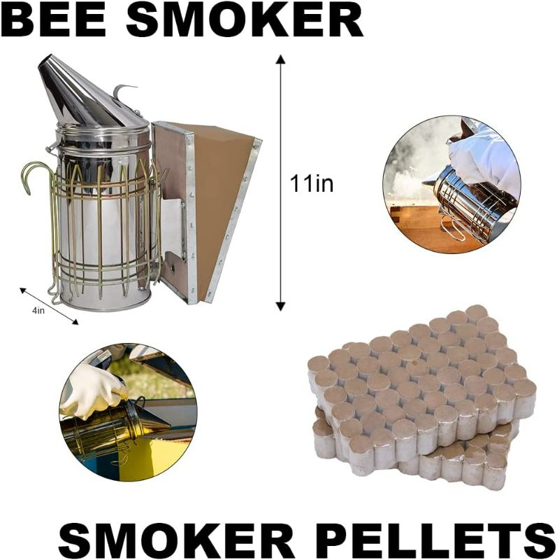 Photo 2 of Maybee Beekeeping Supplies Bee Keeper Starting Kit 20 Pcs Beekeeping Tool Kit Bee Smoker Kit,Bee Keeping Supplies-All Starter Kit