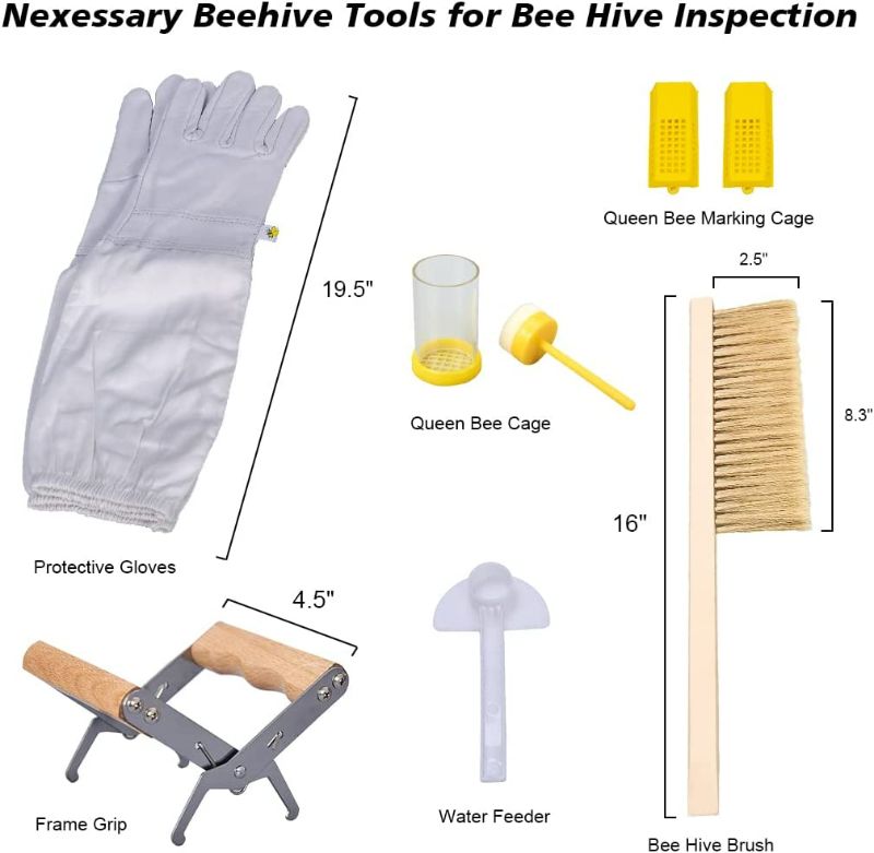 Photo 3 of Maybee Beekeeping Supplies Bee Keeper Starting Kit 20 Pcs Beekeeping Tool Kit Bee Smoker Kit,Bee Keeping Supplies-All Starter Kit