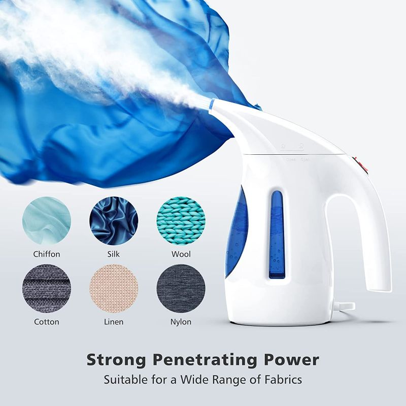 Photo 4 of Hilife Steamer for Clothes, Portable Handheld Design, 240ml Big Capacity, 700W, Strong Penetrating Steam, Removes Wrinkle, for Home, Office and Travel