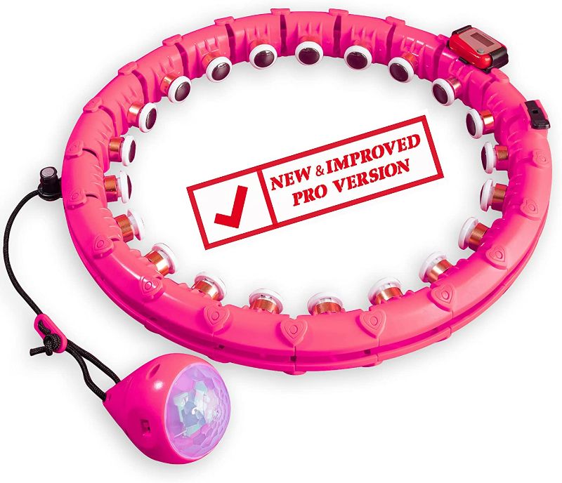 Photo 1 of ACTIVNA PRO Smart Weighted Hula Hoop with Lights - Waist Hula for Adults Weight Loss - Lose Weight, Shape Body, Trim Waist, Adult Workout Exercise Hoop - Spinning Hoops for Fitness, Slimming