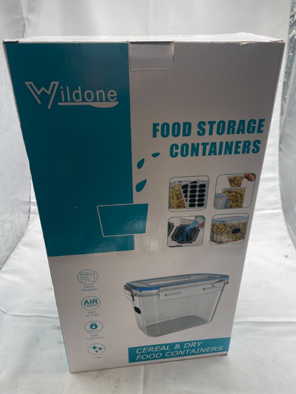 Photo 4 of Airtight Food Storage Containers - Wildone Cereal & Dry Food Storage Container Set of 6(Black Lid), Leak-proof & BPA Free, With 1 Measuring Cup & 20 Chalkboard Labels & 1 Chalk Marker