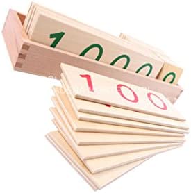 Photo 3 of Adena Montessori Materials-Small Wooden Number Cards with Box (1-9000)