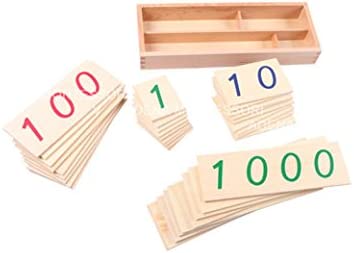 Photo 2 of Adena Montessori Materials-Small Wooden Number Cards with Box (1-9000)