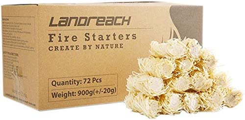 Photo 1 of LANDREACH Charcoal Fire Starters 72 PCS - 100% All Natural Starter Pods Minutes Burn for BBQ, Campfire, Charcoal, Fire Pit, Wood & Pellet Stove, Waterproof for Indoor/Outdoor, Super Fast Lighting