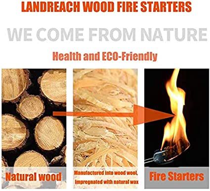 Photo 2 of LANDREACH Charcoal Fire Starters 72 PCS - 100% All Natural Starter Pods Minutes Burn for BBQ, Campfire, Charcoal, Fire Pit, Wood & Pellet Stove, Waterproof for Indoor/Outdoor, Super Fast Lighting