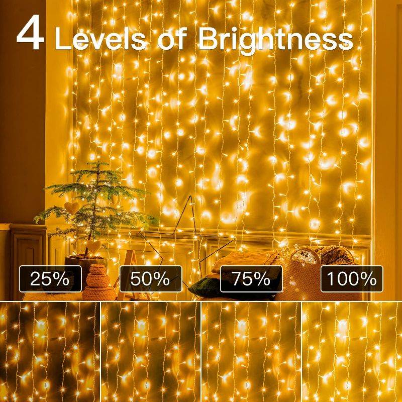 Photo 3 of Ollny Christmas Lights Outdoor 800LED 262FT - Warm White Plug in Fairy Lights with Remote - 8 Modes IP44 Waterproof Timer Dimmable Sting Lights for Bedroom Indoor Xmas Tree House Christmas Decorations