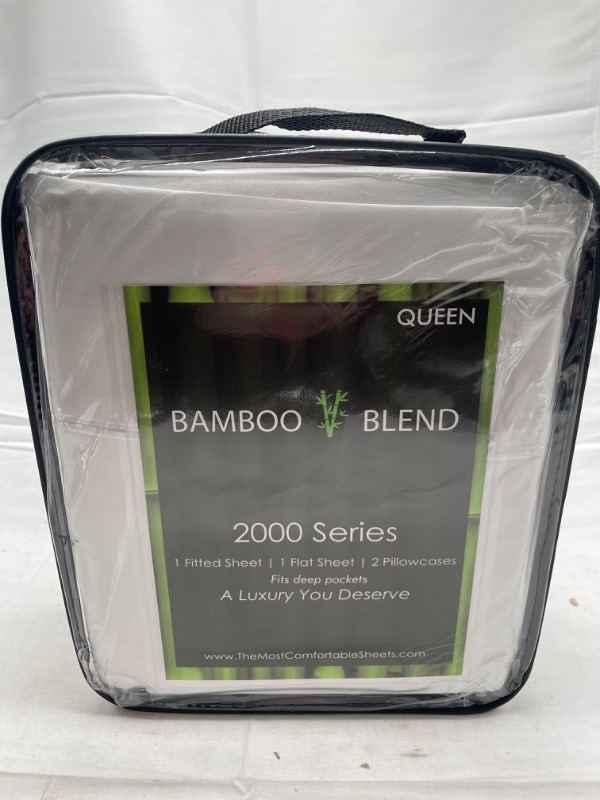 Photo 2 of white Bamboo Blend 2000 Classic Series Sheet Set.