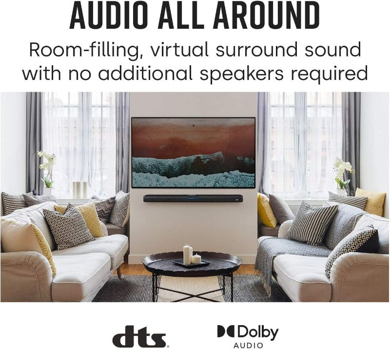 Photo 3 of Polk Audio React Sound Bar, Dolby & DTS Virtual Surround Sound, Next Gen Alexa Voice Engine with Calling & Messaging Built-in, Expandable to 5.1 with Matching React Subwoofer & SR2 Surround Speakers