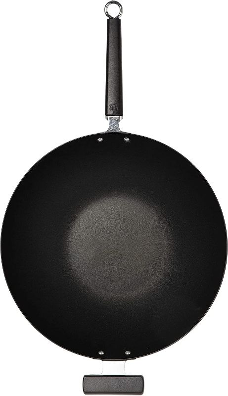 Photo 1 of Joyce Chen 22-0040, Pro Chef Flat Bottom Wok with Excalibur Non-stick coating, 14-Inch