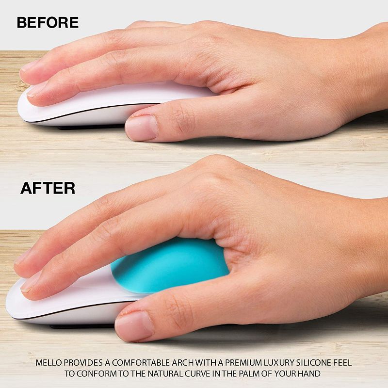 Photo 3 of Mello Silicone Cushion Compatible with Apple Magic Mouse 1 & 2 (Blueberry Blue)