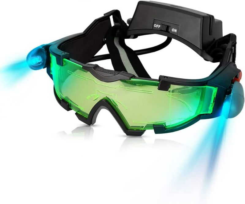 Photo 1 of AGM Kids Night Vision Goggles, Adjustable Spy Gear Night Mission Goggles with Flip-Out Lights Green Lens