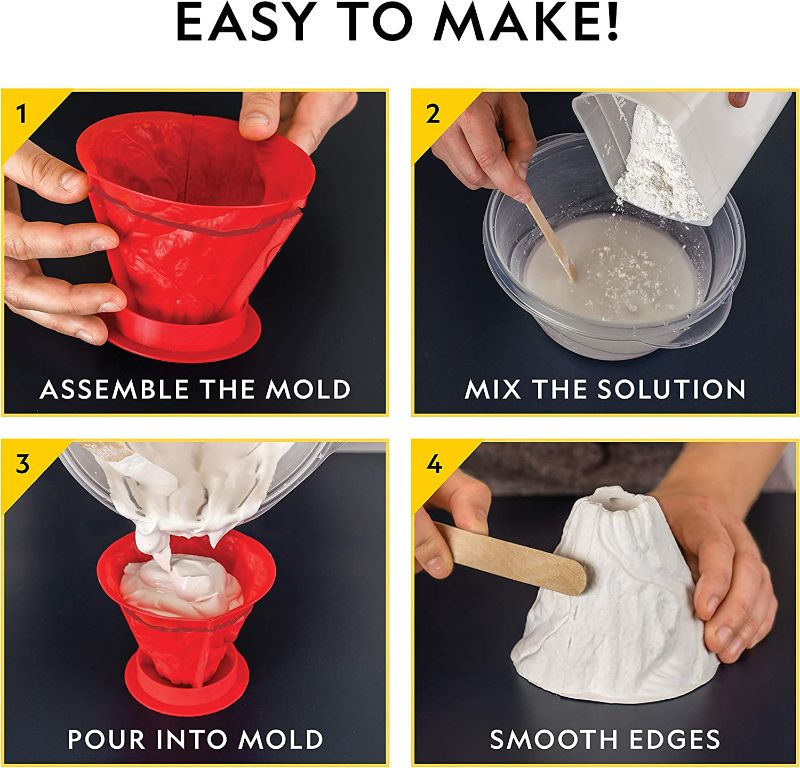 Photo 3 of NATIONAL GEOGRAPHIC Ultimate Volcano Kit – Erupting Volcano Science Kit for Kids, 3X More Eruptions, Pop Crystals Create Exciting Sounds, STEM Science & Educational Toys Make Great Kids Activities