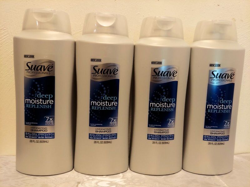 Photo 1 of pack of 4 28 fl oz suave professionals shampoo deep moisture replenish 