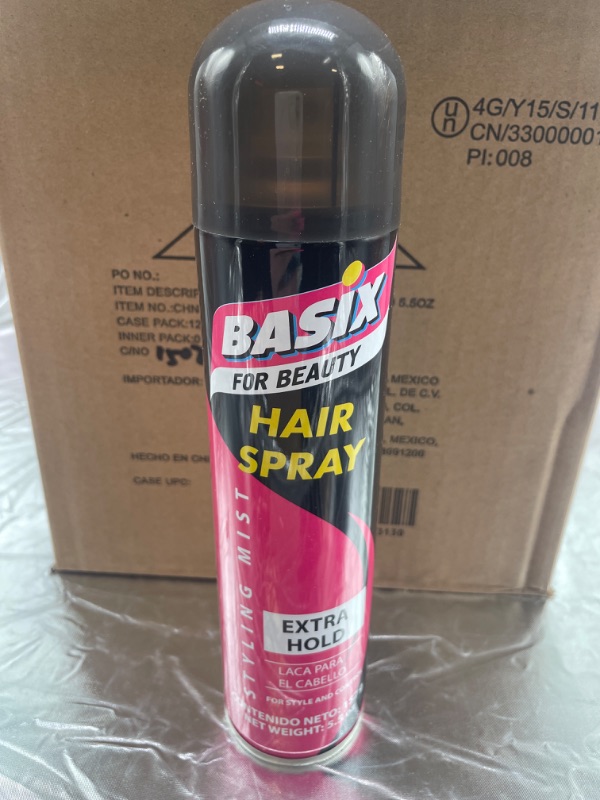 Photo 1 of BASIX FOR BEAUTY HAIR SPRAY EXTRA HOLD 12 PACK 5.5 OZ STYLING MIST NEW 