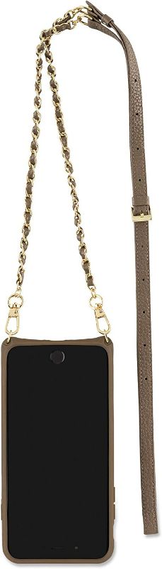 Photo 3 of Vaultskin Victoria Crossbody iPhone Leather Wallet Case, Fashionable Bumper for Cards and Cash - Holds up to 8 Cards (iPhone 7 Plus / 8 Plus, Brown, Chain & Leather Strap)

