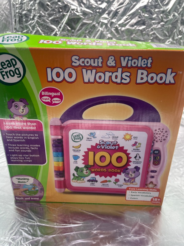 Photo 5 of LeapFrog Scout and Violet 100 Words Book Purple