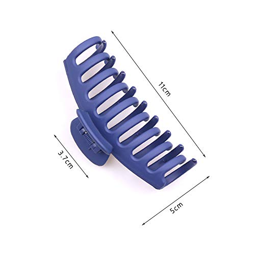 Photo 3 of 8 Color Large Matte Hair Claw Clips - 4.3 Inch Nonslip Big Nonslip hair clamps ,Perfect Jaw hair clamps for Women and Thinner hair styling