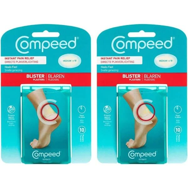 Photo 1 of 2 PACK Compeed Blister Plasters provide instant pain relief. Whilst forming a protective cushion, the plaster absorbs excess moisture and provides optimum healing conditions for foot