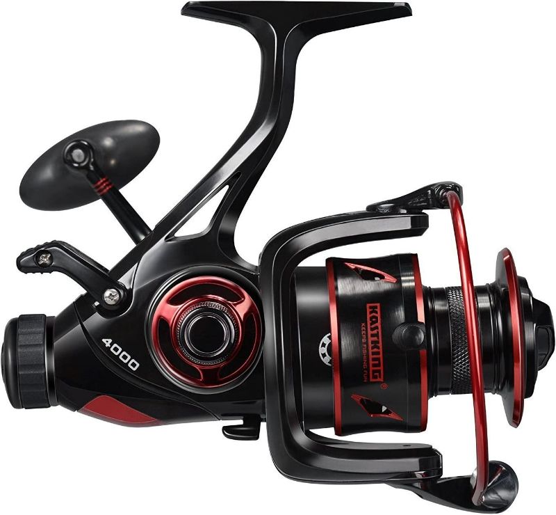 Photo 2 of KastKing Sharky Baitfeeder III Spinning Reel 10+1 Shielded Stainless Steel BB - Carbon Fiber Drag for Live Liner Bait Fishing Action