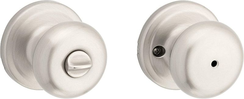 Photo 1 of Kwikset 97300-829 Juno Privacy Knob, Pack of 1, Satin Nickel