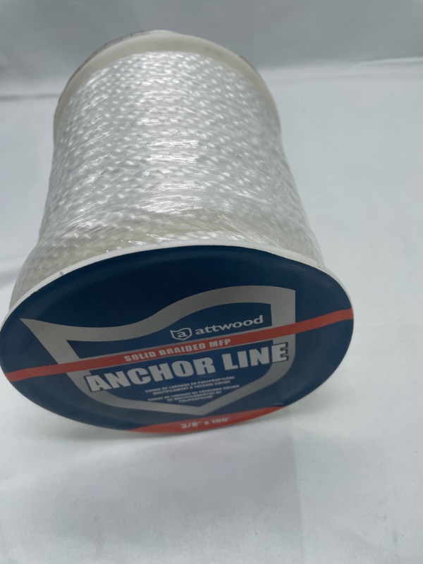 Photo 4 of attwood Solid Braid MFP Anchor Line with Thimble (White, 3/8-Inch x 100-Feet)