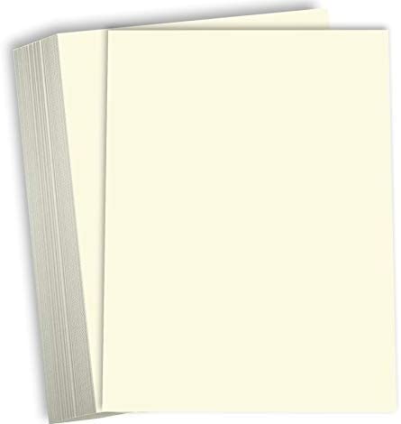 Photo 1 of Hamilco Cream Colored Cardstock Thick Paper - 8 1/2 x 11" Heavy Weight 80 lb Cover Card Stock for Printer - 50 Pack