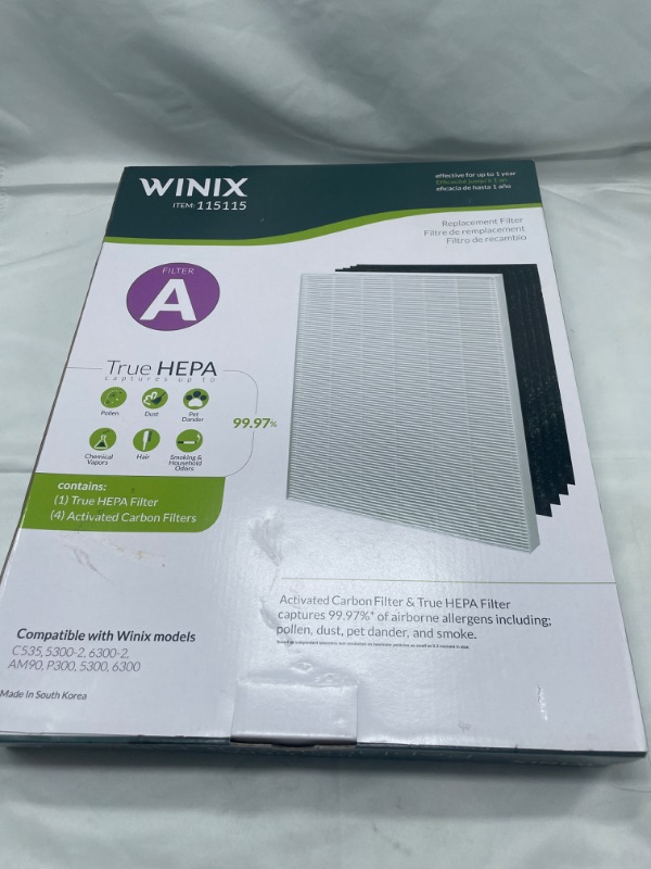 Photo 5 of Genuine Winix 115115 Replacement Filter A for C535, 5300-2, P300, 5300