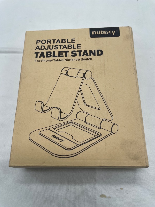 Photo 2 of Nulaxy A5 Tablet Stand, Fully Adjustable Foldable Desktop Stand Holder Compatible with iPad Air 4/Mini, New iPad 10.2/9.7, iPad Pro 11/12.9, Samsung, Nintendo, All Mobile Devices (4-14’’) , Black