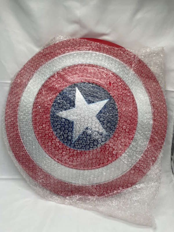 Photo 5 of Metal Captain America Shield 1:1 Cosplay Party Props Full Size Replica Red