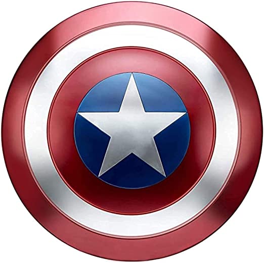 Photo 1 of Metal Captain America Shield 1:1 Cosplay Party Props Full Size Replica Red