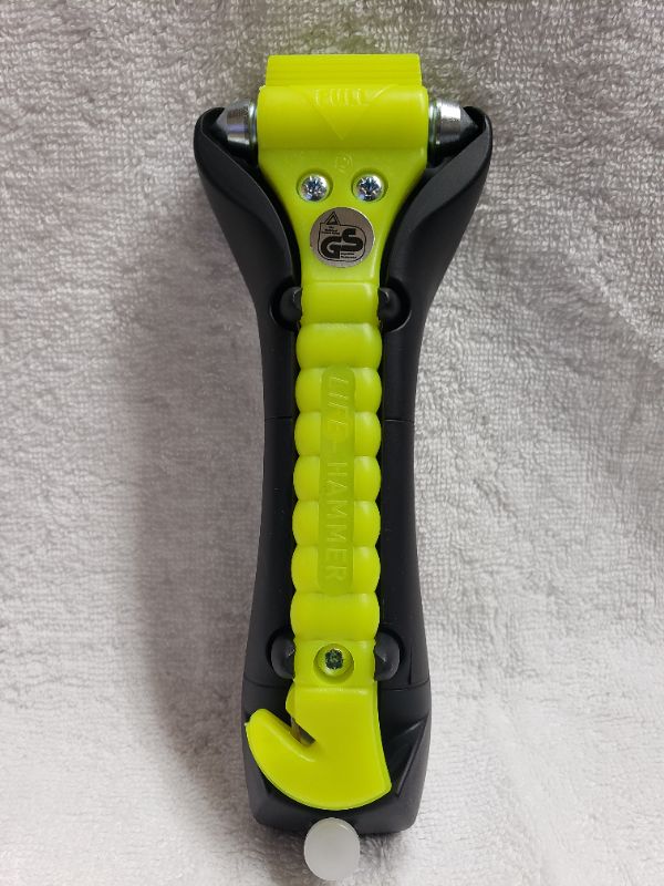 Photo 1 of Life hammer Safety Hammer Auto Classic Glow Yellow 7 inch window breaker and seatbelt cutter