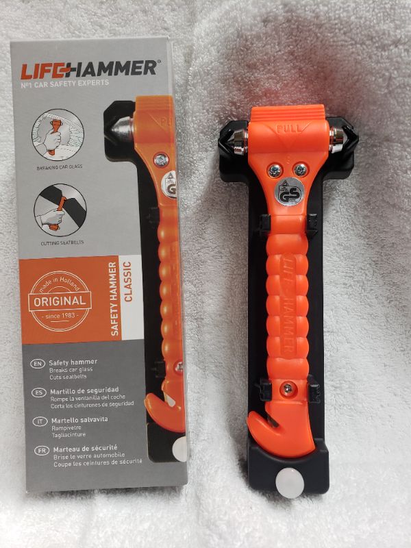 Photo 1 of  Life Hammer Orange  Safety Hammer Classic Emergency Winder breaker and Seatbelt Cutter