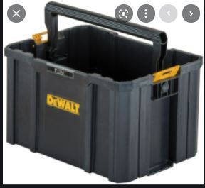 Photo 1 of DeWalt DWST17809 Tstak Open Tote, 12-1/2 In W, 17-1/4 In D, 10-3/4 In H, Plastic, Black/Yellow
