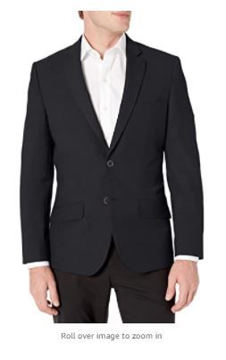 Photo 1 of Amazon Essentials Men's Long-Sleeve Button-Front Slim-fit Stretch Blazer
