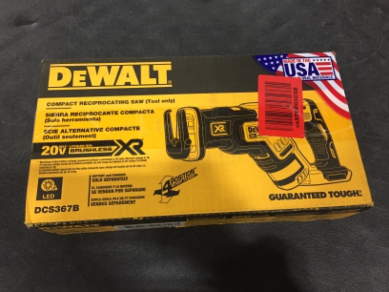 Photo 2 of DEWALT 20V MAX XR Reciprocating Saw, Compact, Tool Only (DCS367B)
