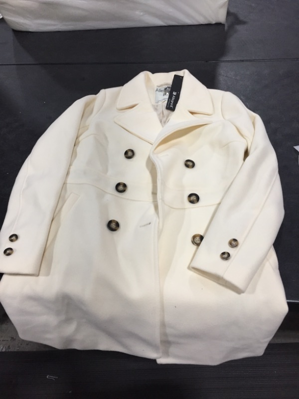 Photo 2 of Allegra K Women's Double Breasted Notched Lapel Long Winter Coats--Size XS
