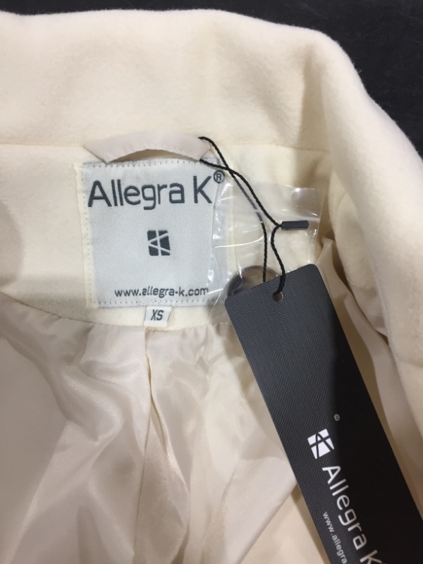 Photo 3 of Allegra K Women's Double Breasted Notched Lapel Long Winter Coats--Size XS
