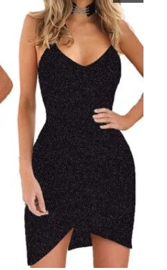 Photo 1 of Black Sparkle Cocktail Party Dress-- Size Small