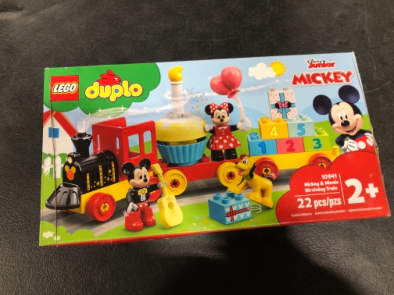 Photo 2 of LEGO DUPLO Disney Mickey & Minnie Birthday Train 10941 Kids’ Birthday Number Train; Learning and Building Playset, New 2021 (22 Pieces)
