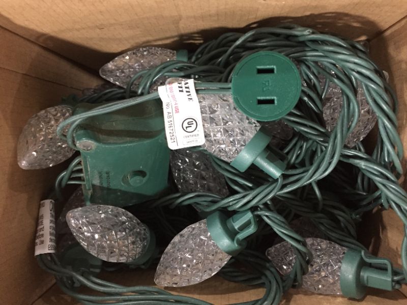 Photo 1 of Sylvania Stay-lit LED Multicolored Faceted C9 Lights, 50