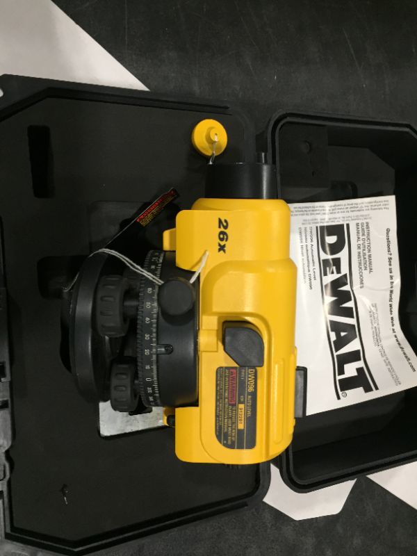 Photo 1 of Dewalt 13 In. 26x Magnification Automatic Optical Level Accuracy Dw096