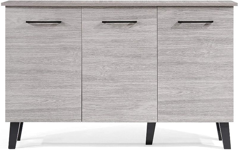 Photo 1 of  Side Board Cabinet | Scandinavian, Danish, Mid Century Modern Design | Perfect for Entryway, Dining or Living Room | Grey Oak in Color
