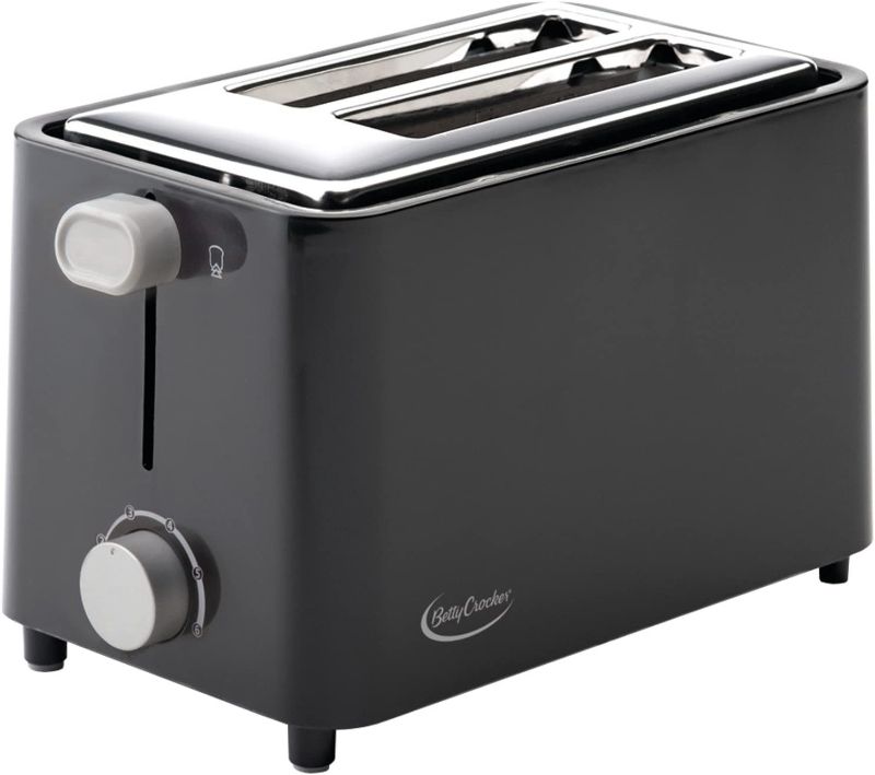 Photo 1 of Betty Crocker 2-Slice Cool Wall Toaster, Black, BC-2605CB
